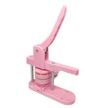 DIY Pin Button Maker Machine 25mm/32mm/58mm Badge Punch Press With 300pcs Button Parts (Pink) - Pink - View 3