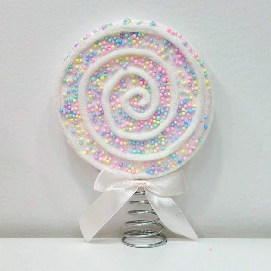 Christmas Lollipop Tree Topper With Spring Creative Candy Tree Hat Ornament For Home Office Party - Multicolor - View 1