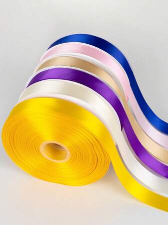 1Roll 91Meters 2.5cm Satin Ribbons Crafts Bow DIY Gift Wrap For Wedding Birthday Party Decorative