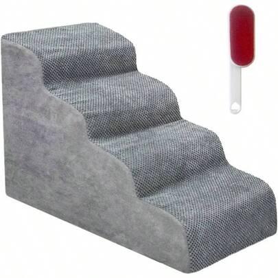 4 - Tier Dog Stairs Couch And Bed - Non - Slip Pet Ramp With Removable Washable Case - Small Dog And Training Steps