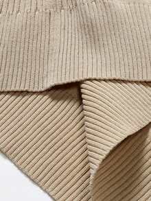 GRDR Men's Long Sleeve Turtleneck Knit Sweater, Versatile For Daily Wear - Apricot - View 4
