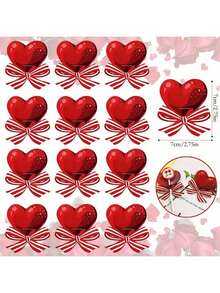 20 pièces Emballages de sucettes en forme de cœur pour la Saint-Valentin avec nœud, supports de sucettes DIY, cartes de décoration d'emballage de bouquet, cartes d'insertion de bonbons avec nœud, étiquettes de cadeaux de bonbons pour la Saint-Valentin, enveloppes en papier à motif de cœur mélangé, convient pour les mariages et les fêtes romantiques - Multicolore - Voir 2
