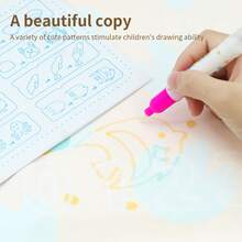 神奇水彩画垫，超大水彩画布涂鸦玩具套装，画板，儿童益智玩具，儿童礼物，多种尺寸（包含画布、画笔、描图纸）（随机颜色：黄色、绿色、粉色水彩笔） - 彩色 - 查看 10