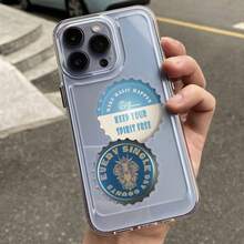 50张混合瓶盖贴纸涂鸦透明贴花，适用于文具、行李箱、水瓶、手机、笔记本电脑、剪贴簿等。