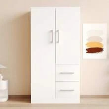 Wardrobe 70 X 40 X 135 Cm, Double Door Design With Drawers And Storage Compartments, Children's Wardrobe, Single Wardrobe, Wood Color