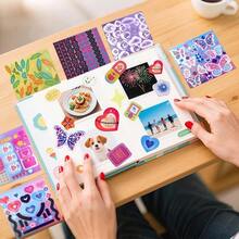 3500Pcs Korean Stickers For Kpop Photocards Decor Stickers Book Aesthetic  Sticker Glitter Butterfly Sweetheart Ribbon Flower Alphabet Cute Scrapbook Sticker For DIY Card Art Crafts 60-Page - Tờ Aa-60 - Xem 2