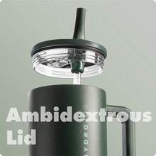 NEW HydroJug Traveler - 32 Oz 40 Oz Water Bottle With Handle & Flip Straw - Fits In Cup Holder, Leak Resistant Tumbler-Reusable Insulated Stainless Steel & Rubber Base - Gifts For Women & Men, - CAO BÓNG - Xem 2