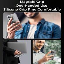 Phone Grip Stand, Car Mobile Phone Holder 3-In-1 Magnetic Finger Ring Holder With, Fidget Toy Design, 360°Roration Gym Kickstand Silicone Finger Ring Innovative Pressure-Relief Damping Hinge Design With Magnet Ring Compatible All Phones - Multicolor - View 11