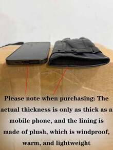 Men's Winter Warm Faux Leather Cycling Gloves For Skiing And Driving