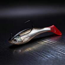 Long-Range High-Density T-Tail Soft Bait, Red Head Glow-In-The-Dark Strong Fish Attractant, Wear-Resistant Single Hook With Lead, Anti-Snag Bottom For Black Bass And Largemouth Bass, Highly Elastic Strong Fish Attractant For Saltwater And Freshwater - Multicolor - View 4