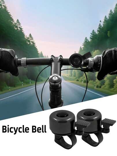 2 piezas/1 pieza Timbre de bicicleta mini con sonido fuerte y nítido, mecanismo de resorte rápido, accesorio de bocina dad esencial para bicicleta de montaña y ciclismo de carretera