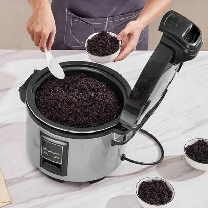 Commercial Rice Cooker, 45-Cup Rice Cooker, 9.51 Qt / 9 Liter Large Rice Cooker And Warmer With Nonstick Inner Pot, Fast Cooking And 12-Hour Keep Warm, With Rice Cup And Paddle, For Restaurant