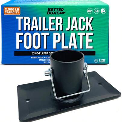 2" Trailer Jack Foot Plate, Removable Foot Pad, Utility Accessories For Boat And RV Tongue, Base Plate Slide-On Mounting Parts