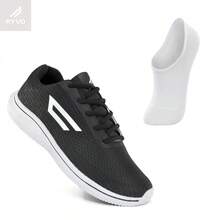 SPORTS TENNIS KIT + 100% COTTON SOCKS! GYM, WALKING, EVERYDAY, GREAT QUALITY! IMMEDIATE SHIPPING - SH 黑色+襪子 - 查看 1