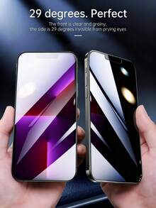 3pcs Privacy Protection Full Screen Tempered Glass Protector Protect Compatible With Iphone Silk Screen Anti Peeping Full Screen Phone Protective Film Compatible With IPhone17/17Air/17Pro/17ProMax/15/15Plus/15Pro/15Promax/14/14Pro/14ProMax/14Plus/13/13Pro/13ProMax/12/12Pro/12ProMax/11/11ProMax/11Pro/X/XS/XSMAX - Black-3PCS - View 3