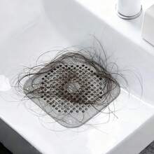 5pcs Hair Catcher Drain Covers, Shower Drain Filter, Sink Strainer, Bathtub Drain Protector, Kitchen Sink Drain Stopper, Bathroom Floor Drain Trap, Home Accessories, Suction Cup Drain Mat, Kitchen & Bathroom Clog Preventing Hair Filter, 1/3/5pcs Bathroom Accessories Bathroom Tools