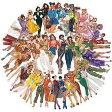 50pcs Transparent Stickers For Luggage Water Bottle Phone Laptop Guitar Scrapbook Stationery Decal