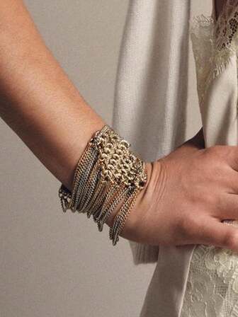 Collar de aleación con múltiples capas y borlas, aretes de estilo bohemio medieval, joyería para mujer, pulsera elegante y minimalista