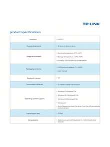 tp-link TL-UB250 USB藍牙5.0適配器 多裝置同步連接 穩定傳輸20公尺 廣泛相容於Win Mac Linux系統 黑色