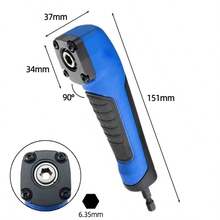 1/4" Hex Shank Magnetic Adapter Bending Drills Reversible Ratchet Screwdriver Adjustable Power Driver Tools Screwdriver Hex Drill Bit Socket Holder Right Angle Extension Drills Shank 1/4 Inch Extension Driver Drilling Shank Screwdriver - Multicolor - View 8