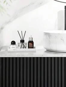 11.8*4.9 Inch Rectangular Silicone Cosmetic Tray, Bathroom Storage Tray, Jewelry Tray, Kitchen Soap Dish Holder, Countertop Storage Tray. Suitable For Holding Cosmetics, Perfumes, Jewelry, Candles, Etc., And Can Also Be Used As A Coffee Table Decorative Tray. Suitable For Vacation Beaches, Bathrooms, Bedrooms, Etc. Large Capacity. - 彩色 - 查看 4