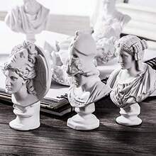 Greek Bust Statue And Sculptures Set Of 10 PCS Greek Bust Statue Decor Roman Resin Mini Greek Mythology Figurine Greek God Bust Small For Decor/Gifts/Drawing - White - View 3
