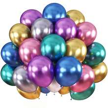 48 Stück 10 Zoll Metallic Glitzer Ballons für Weihnachten Silvester Party Dekorationen, Feiertag Geburtstag Hochzeit Ballons in verschiedenen Farben