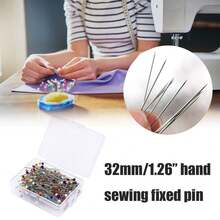 Set Of 100 Colored Pearly Glass Sewing Pins - Large Fastening Pins For DIY Bouquet Decoration, Crafts And Accessories