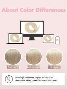 50pc/100pc/150pc/200pc Color Blonde Fusion I-Tip Human Hair Extensions With Keratin Glue Human Hair Extension Invisiable Straight Hair High Quality Wholesale Price Easily Add Volume, Length Or New Color, Suitable For Daily Wear Or Special Occasions Weddings/Christmas, Providing Luxurious Volume And Length - Blonde 1 bag - 查看 7