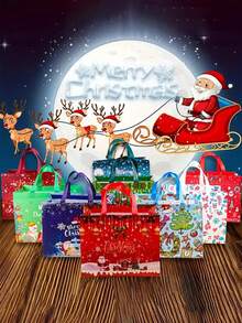Gift Bag Christmas High-End Non-Woven Handbag Holiday Candy Gift Packaging Bag - Multicolor - View 8