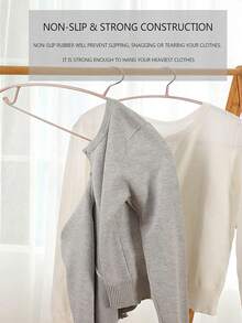 MIZGI Premium Velvet Hangers10 Pack Heavyduty- Non Slip No Shoulder Bump Suit Hanger - Chrome Hooks,Space Saving Clothes Rounded Shape For Coat,Sweater,Jackets,Pants - Multicolor - View 5