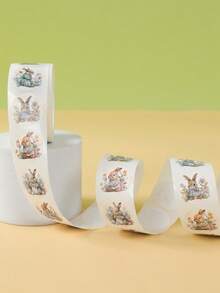 500pcs/Roll Easter Bunny Round Stickers, Easter Spring Rabbit Pattern Labels, Suitable For Laptops, Water Bottles, Luggage, Computers, Phones, Easter Gift Decorations, Easter Self-Adhesive Stickers, Suitable For DIY Gifts, Baking Packaging, Easter Happy Party Packaging Stickers, Envelope Stickers, Sealing Stickers, Easter Decorations, Gift Packaging Supplies, Easter Gifts, Party Favors - Easter 02 - View 12