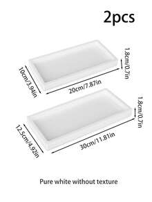 11.8*4.9 Inch Rectangular Silicone Cosmetic Tray, Bathroom Storage Tray, Jewelry Tray, Kitchen Soap Dish Holder, Countertop Storage Tray. Suitable For Holding Cosmetics, Perfumes, Jewelry, Candles, Etc., And Can Also Be Used As A Coffee Table Decorative Tray. Suitable For Vacation Beaches, Bathrooms, Bedrooms, Etc. Large Capacity. - 彩色 - 查看 23
