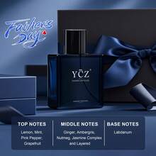 YCZ Cologne For Men Set - With Pheromones, 1.7 Oz Per Bottle , Ambergris, Nutmeg And Jasmine Blend To Create A Fresh Scent That Exudes Confidence And Elegance, Making It A Sophisticated Choice For Any Occasion And A Unique Holiday, Valentine's Day Gift. - 藏蓝色 - 查看 5