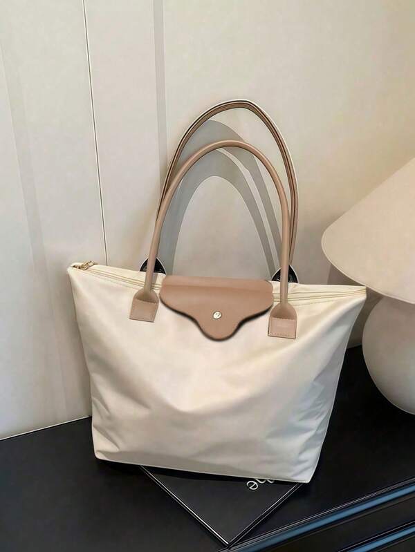 Nouveaux styles d'automne Sac à main polyvalent simple et décontracté de grande capacité avec grande fermeture éclair. Sac à bandoulière femme convenant pour le shopping, les vacances, le travail et les déplacements. Sac à main à bandoulière , sac à main à fermeture éclair avec poignée supérieure, sac de voyage d'hiver, sac à bandoulière imperméable, sac en forme de dumpling, sac sous le bras, sac en nylon, sac pliable pour étudiant pour les voyages.