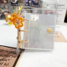 1pc A8 Single-Layer 10-Card Capacity 3-Inch Photo Card Holder Loose-Leaf Album, PVC Idol Photo Storage Album, Stargazing Photo Card Album, Student Stationery Photo Album, Minimalist Style DIY Photo Album Card Collection Flip Book