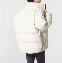 Skechers Unisex Comfortable Warm Wind-Resistant Woven Down Jacket - White - View 3