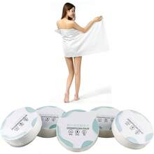 Toallas de bao comprimidas de Alta Calidad, Desechables, Grandes, Reutilizables, 42x 27 Pulgadas, para Camping, Deportes, Senderismo, Playa, natacin, da Festivo - Blanco - Ver 2