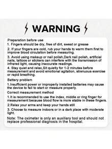 Belovedone 指尖脉搏血氧仪，小巧设计，可监测血氧/心率，方便户外和居家使用 - 需要2节AAA电池 - 黑與白 - 查看 5