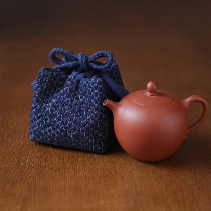 加厚牛仔布茶杯收纳袋,旅行必备茶具保护套,多种图案可选,防刮耐用,茶道收纳必备 - 彩色 - 查看 1