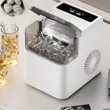 Máquina automática para hacer cubitos de hielo de diferentes tamaños, enfriamiento rápido con espátula - Blanco - Ver 2