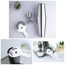 Hawthorne Strainer, Stainless Steel Cocktail Strainer With High Density Spring Mirrored - Effortless Straining Shakers Mixing Glasses, One Strainer - Silver - View 1