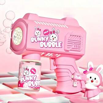 便携式泡泡机，一键启动，适合户外派对、婚礼、草坪、海滩和泳池娱乐——多色可选，无需电池，无需液体，是生日和节日派对的完美之选