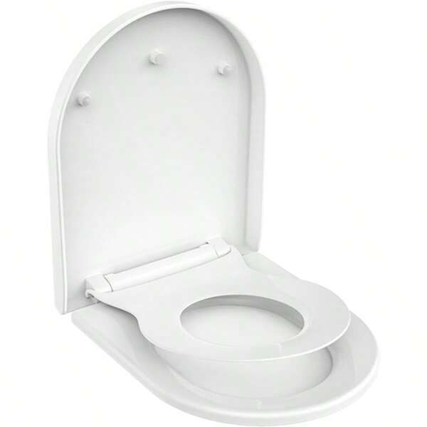Family Toilet Seat Soft Close Toilet Seat With Built-In Child Seat Potty Training 2 In 1 Seat With Quick Release Simple Top Fixing Non-Slip Anti-Bacterial U/D Shape Toilet Cover White