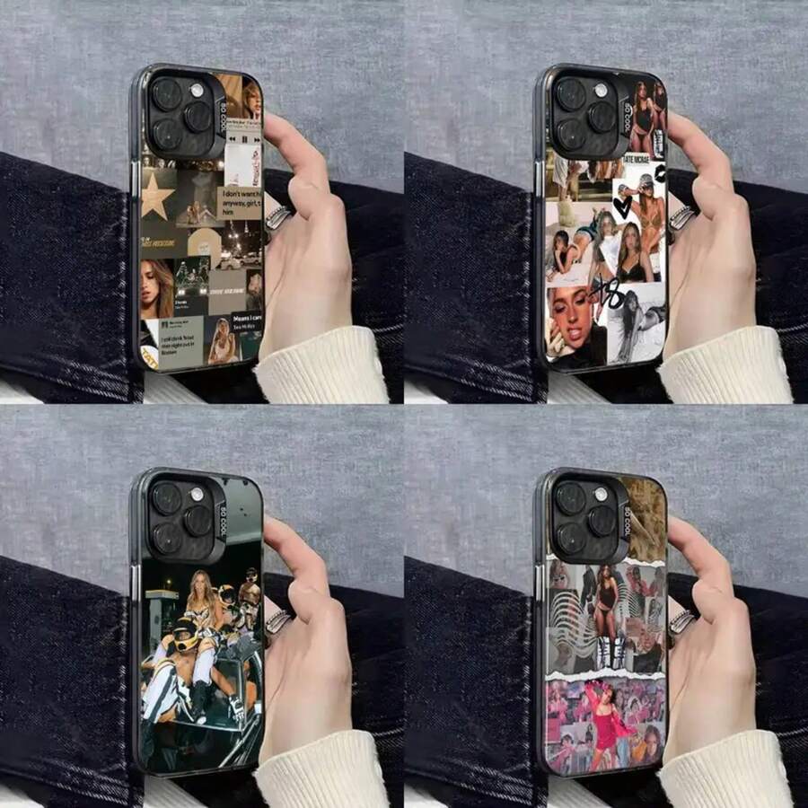Funda para teléfono 17,16,15,14,13,12,11,Pro,Max,Plus,E, negra IMD Cubierta de Cantante Chica T-Tate McRae - z8 - Ver 1