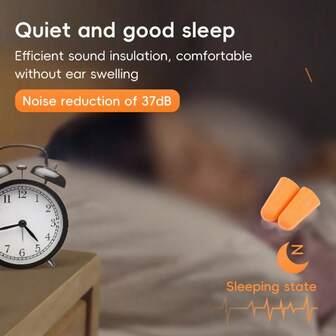 10 Pairs Of Noise-Cancelling Earplugs, Individually Packaged Sponge Earplugs, Anti-Noise Sleep Earplugs, Anti-Noise, Silent Earplugs, Reusable, Unisex, Sponge Texture, Comfortable And Soft, Slow Rebound, Suitable For Long-Term Wear, Suitable For Sleeping, Studying, Taking A Nap, Working, Exercising, Outdoor Reading, 4 Colors Available
