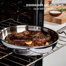 Pro Tri - Ply Stainless Steel Large Dutch Oven Pot With Lid, 6 Quart Induction Po Oven  500F, Lid 350F, Fast Even Hea Professional Quality Durability, Silver