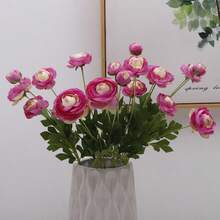 四头仿真莲花，家居装饰假花，室内仿真花装饰，多头仿真花 - 彩色 - 查看 11