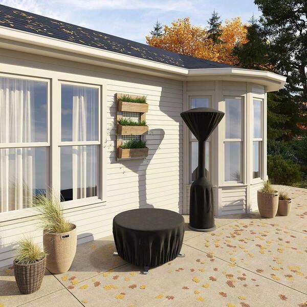 Outdoor Round Stand Up Patio Heater Cover, Black