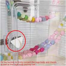 Jaula para pájaros Parrot Bird Cage Acrylic Transparent Ecological Bird Cage Luxury Villa Cage Special Large Cage Jaula para pájaros para Mascotas Green - Verde - Ver 7